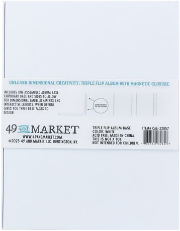 49 and Market Create An Album Triple Flip Album Base - White
