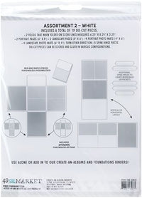 49 and Market Create An Album Inserts 6x8 Assortment 2 - White