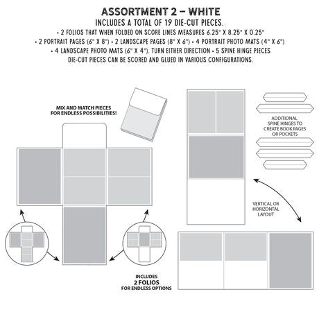 49 and Market Create An Album Inserts 6x8 Assortment 2 - White