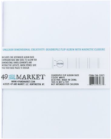 49 and Market Create An Album Quadruple Flip Album Base - White