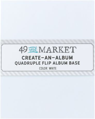 49 and Market Create An Album Quadruple Flip Album Base - White