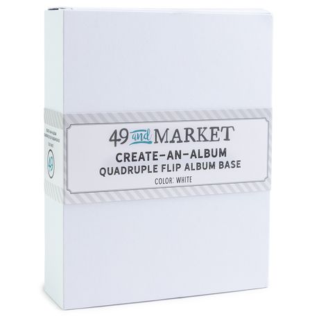 49 and Market Create An Album Quadruple Flip Album Base - White