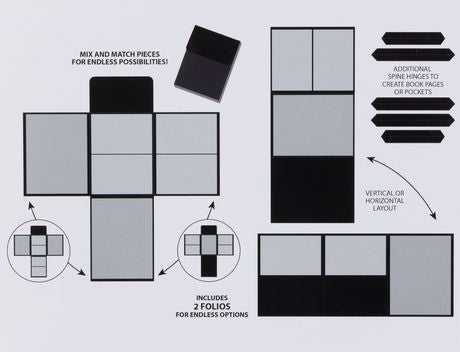 49 and Market Create An Album Inserts 6x8 Assortment 2 - Black
