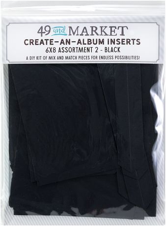 49 and Market Create An Album Inserts 6x8 Assortment 2 - Black