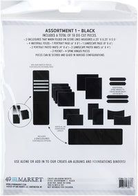 49 and Market Create An Album Inserts 6x8 Assortment 1 - Black