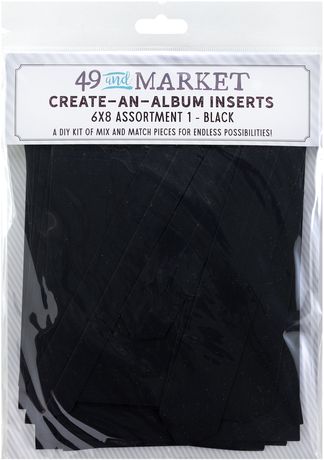 49 and Market Create An Album Inserts 6x8 Assortment 1 - Black