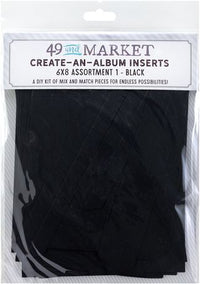 49 and Market Create An Album Inserts 6x8 Assortment 1 - Black