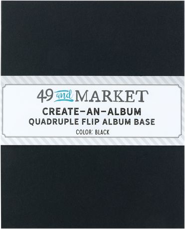 49 and Market Create An Album Quadruple Flip Album Base - Black