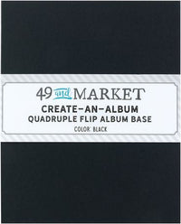 49 and Market Create An Album Quadruple Flip Album Base - Black