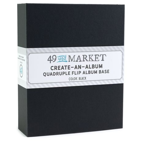 49 and Market Create An Album Quadruple Flip Album Base - Black