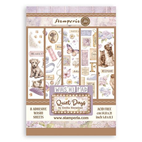 Stamperia Quiet Days Washi Pad (8 Sheets)