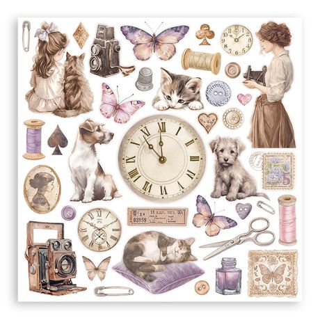 Stamperia Quiet Days 8” x 8” Paper Pad