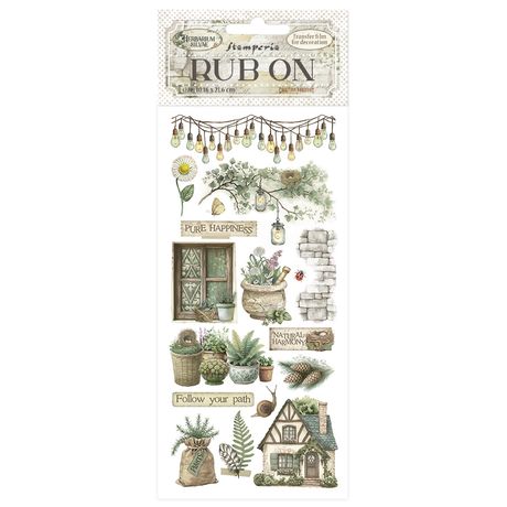 Stamperia Herbarium Silvae Rub On - Cottage