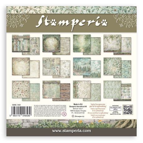 Stamperia Herbarium Silvae Backgrounds 12” x 12” Paper Pad