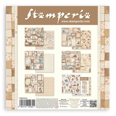 Stamperia Baby 8” x 8” Mini Paper Pad