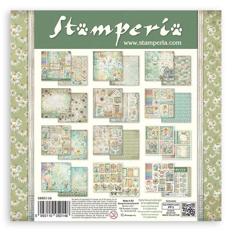 Stamperia Daisy Art 8” x 8” Paper Pad