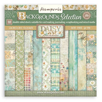 Stamperia Daisy Art Backgrounds 8” x 8” Paper Pad