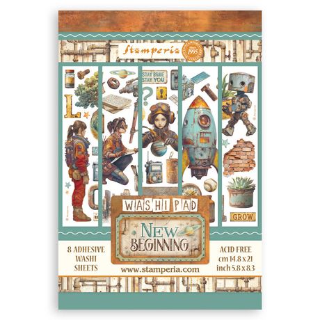Stamperia A New Beginning Washi Pad (8 Sheets)