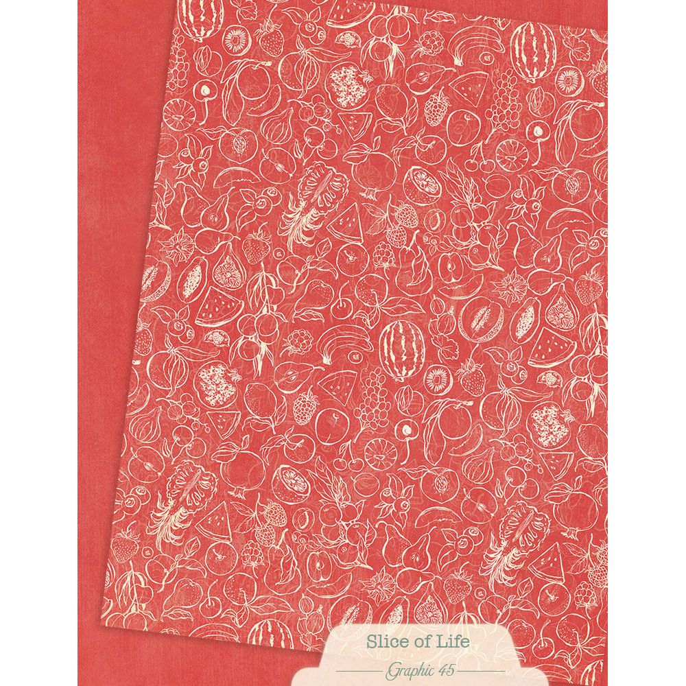 Graphic 45 Slice of Life 8.5” x 11” Patterns & Solids Pack