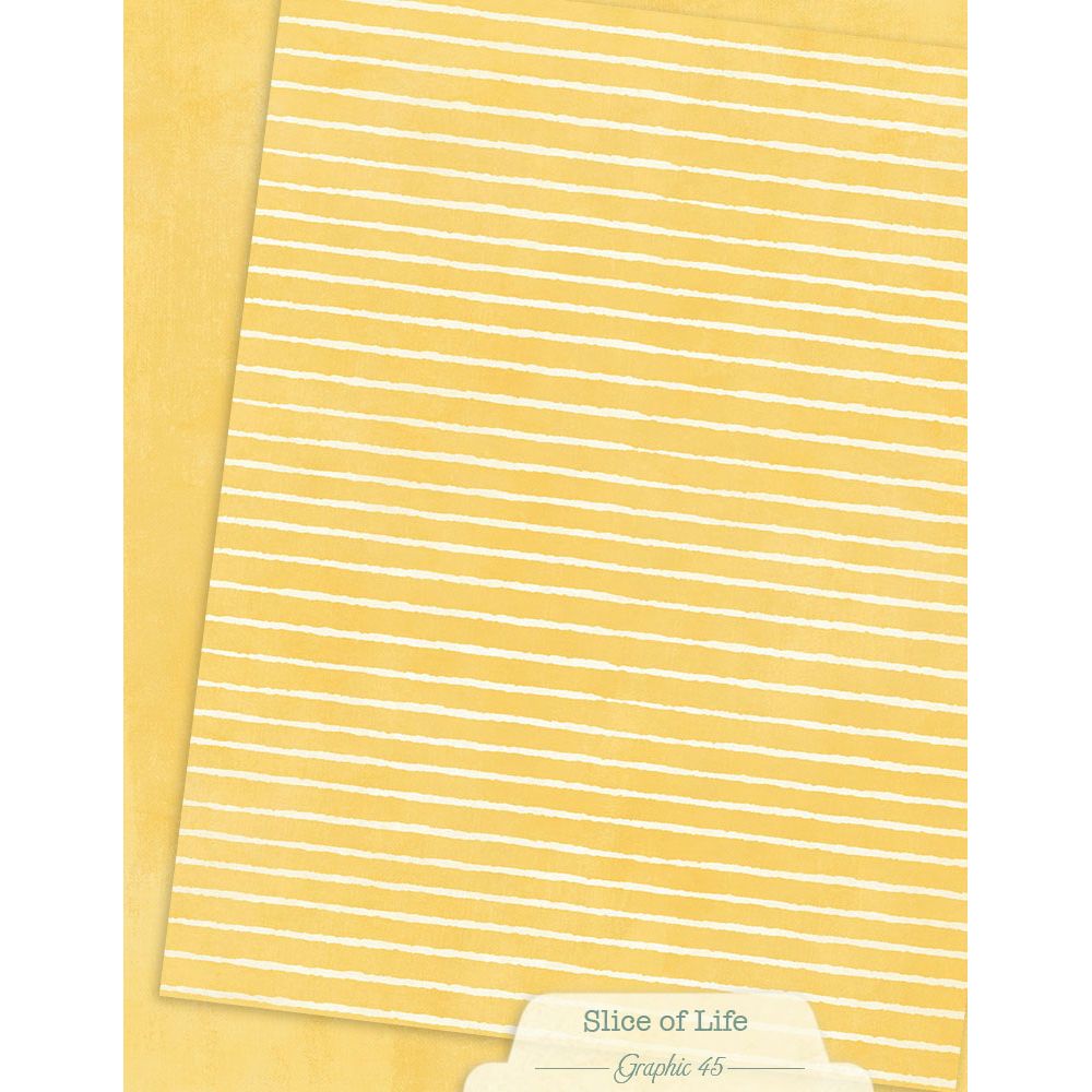 Graphic 45 Slice of Life 8.5” x 11” Patterns & Solids Pack