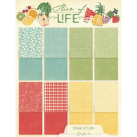Graphic 45 Slice of Life 8.5” x 11” Patterns & Solids Pack