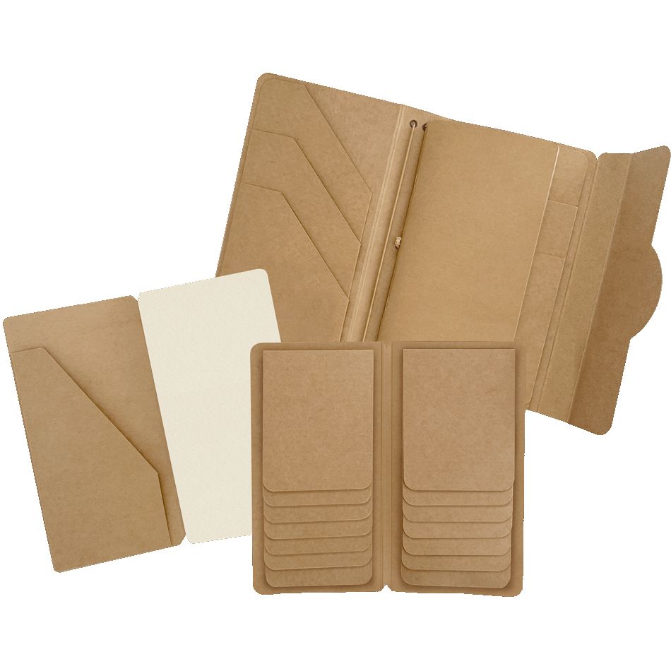 Graphic 45 Travel Album w/Inserts - Waterfall Folder & Journaling Notebooks - Kraft