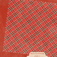 Graphic 45 Merry-ful Greetings 12” x 12” Plaids, Stripes & Solids Pack