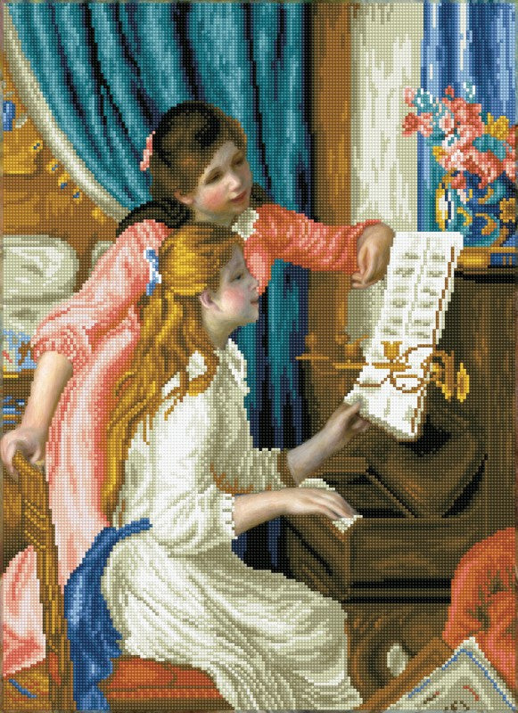 Diamond Dotz Chica al piano (Renoir)