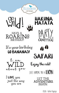 Elizabeth Craft Designs Safari Sayings-stempelset