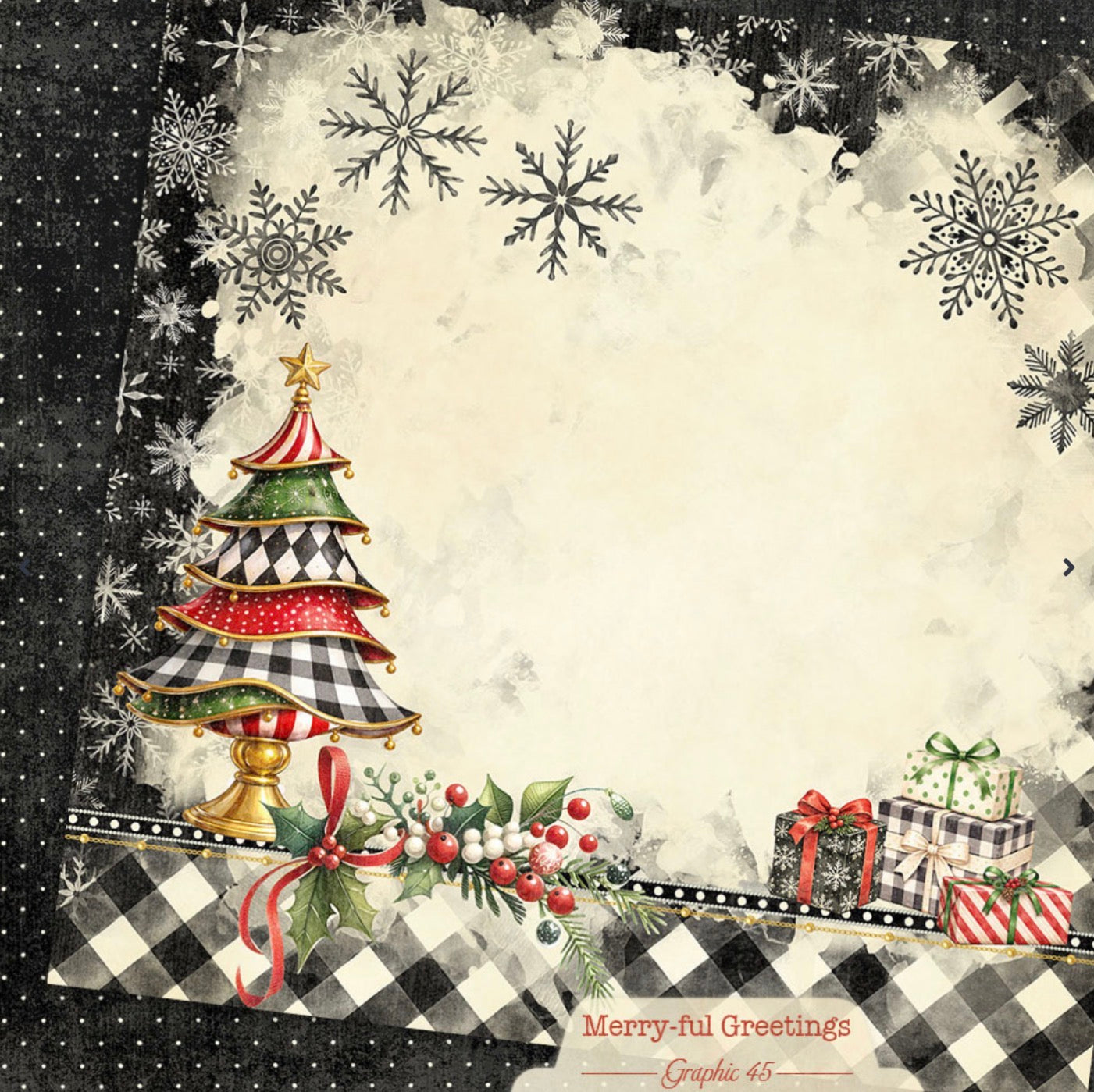 Graphic 45 Merry-ful Greetings 12” x 12” Collection Pack