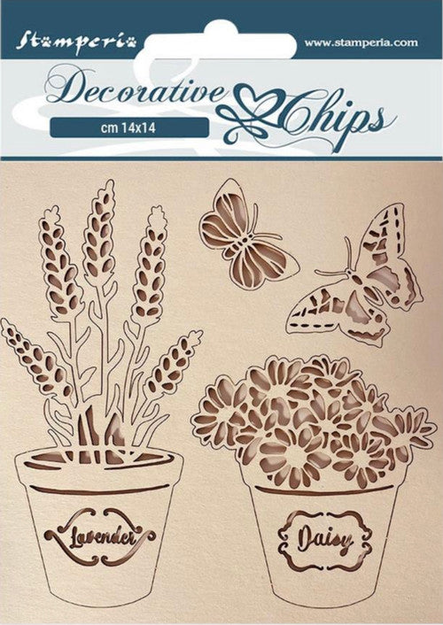 Stamperia Decorative Chips - Provence Vases