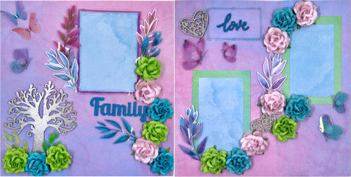 Watercolor Family 2-Page Layout (Virtual Class 50)
