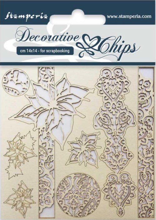 Stamperia Decoratieve Chips Winter
