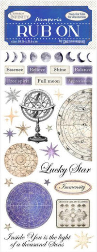 Stamperia Cosmos Infinity Lucky Star-rub-ons