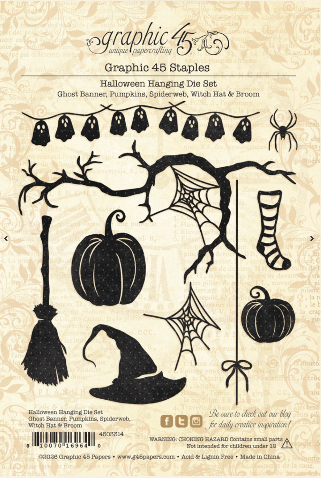 Graphic 45 Staples Halloween Hanging Die Set