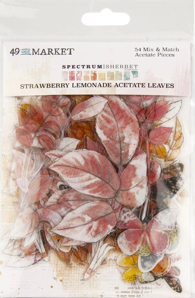 49 & Market Spectrum Sherbet - Strawberry Lemonade Acetate Leaves