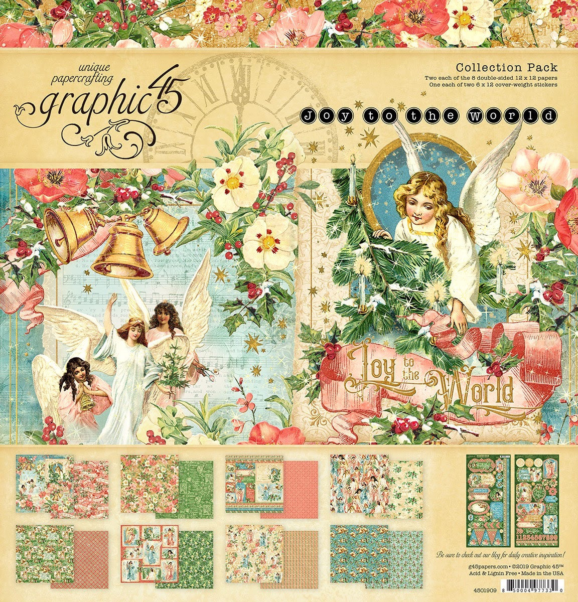 Paquete de colección Graphic 45 Joy to the World 12” x 12”