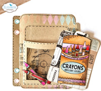 Elizabeth Craft Designs Crayons With Journaling Cards Stamp Set