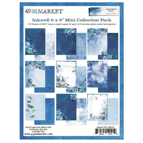 49 en Market Color Swatch Inkwell 6 x 8 Mini Collection Paper Pack