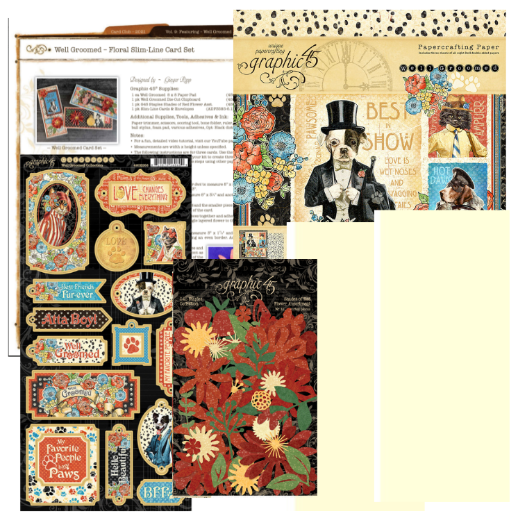 Proyecto mensual del juego de tarjetas delgadas florales bien arregladas Graphic 45 (Volumen 9/2021)