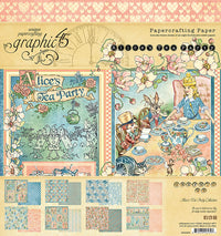 Graphic 45 Alice’s Tea Party 8” x 8” Paper Pad