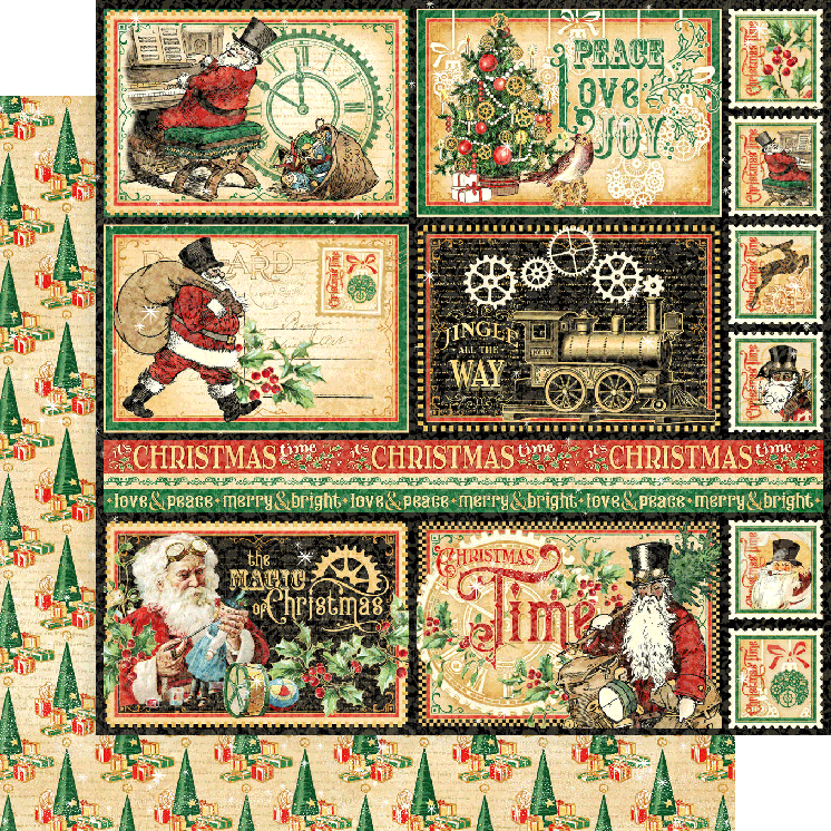 Paquete de colección Graphic 45 Christmas Time de 8" x 8"