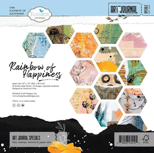 Elizabeth Craft Designs Rainbow of Happiness 12” x 12” Paper Pack