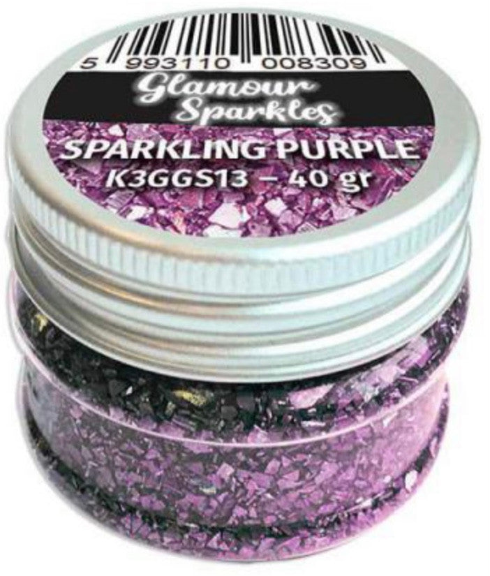 Stamperia Glamour Sparkles Púrpura brillante