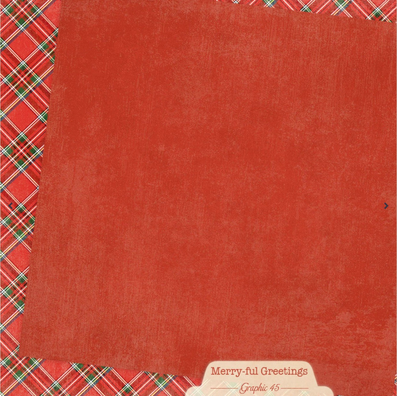 Graphic 45 Merry-ful Greetings 12” x 12” Plaids, Stripes & Solids Pack