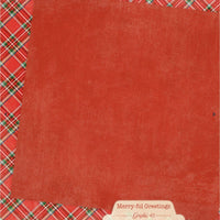 Graphic 45 Merry-ful Greetings 12” x 12” Plaids, Stripes & Solids Pack