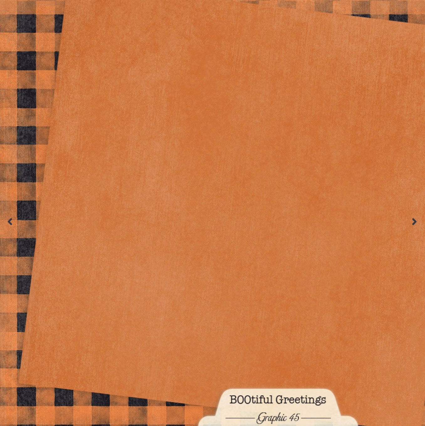 Graphic 45 BOOtiful Greetings 12” x 12” Plaids, Stripes & Solids Pack