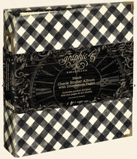 Graphic 45 Check Binder Album with Interactive Pages — Black