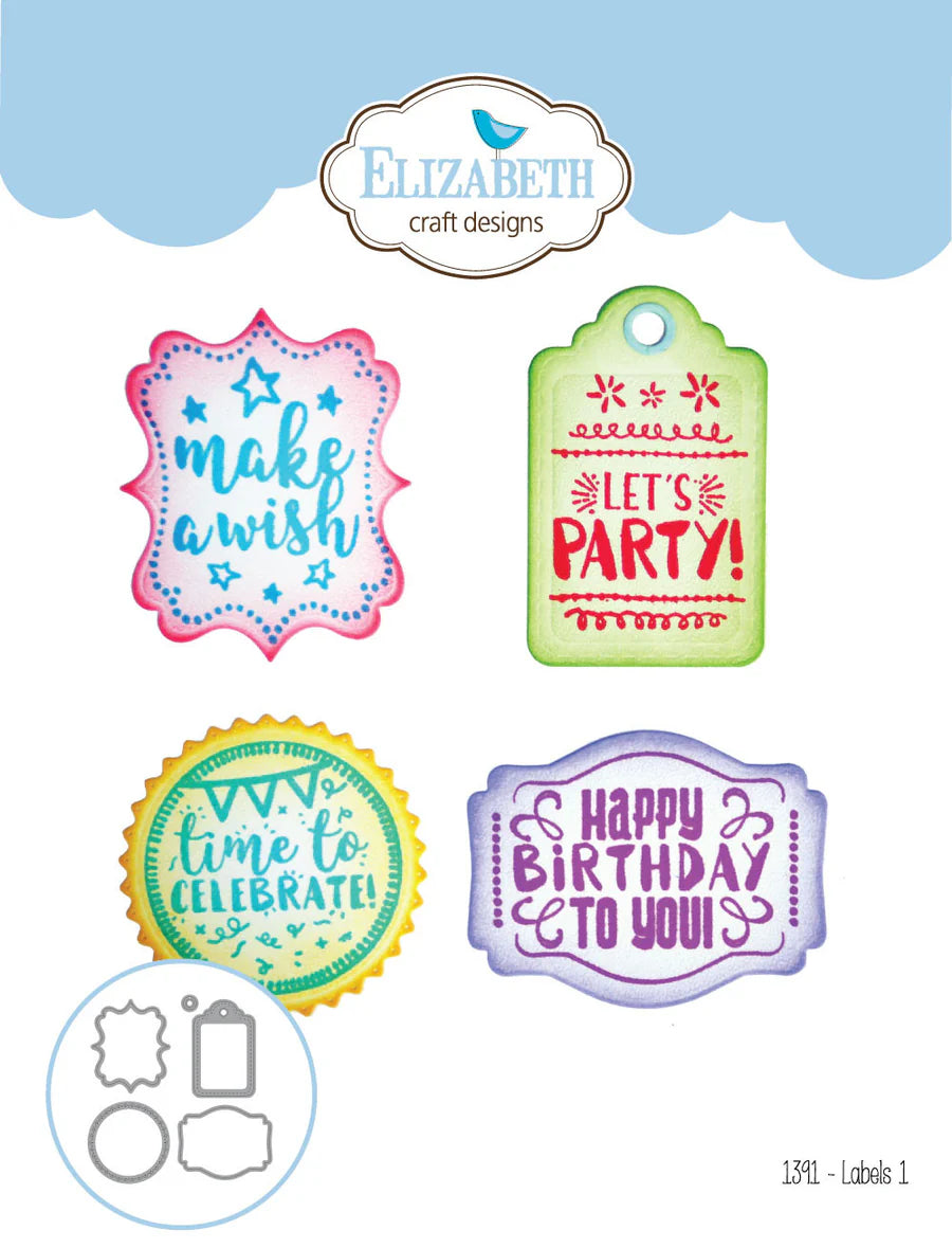 Elizabeth Craft Designs Labels 1 Metal Die Set