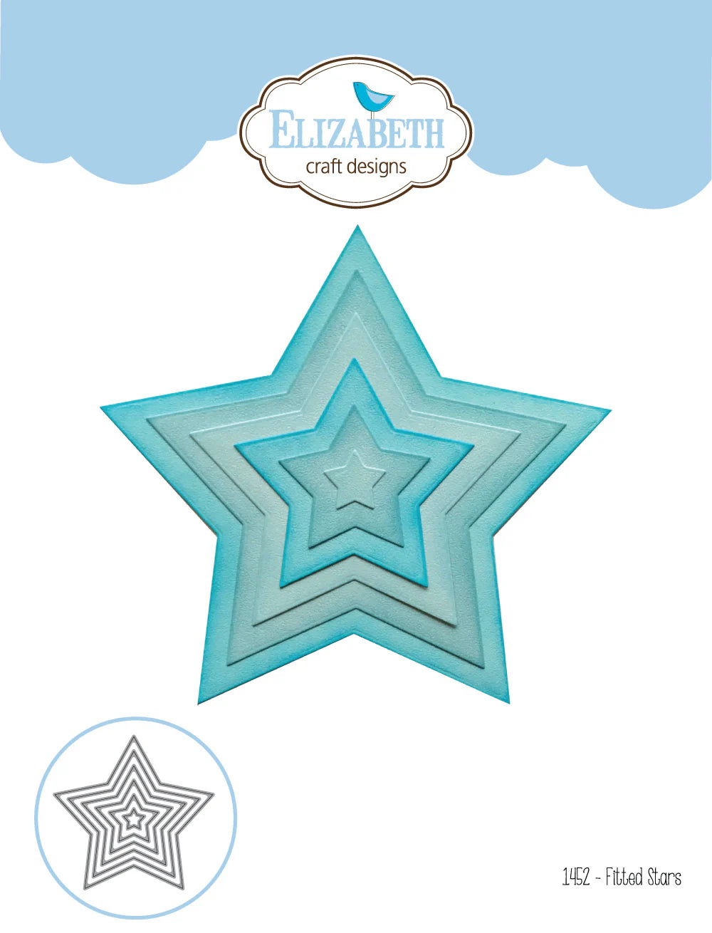 Elizabeth Craft Designs Fitted Stars Metal Die Set